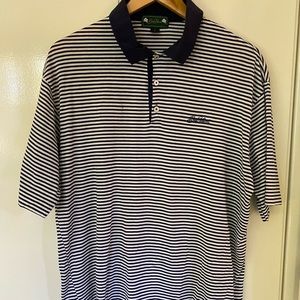 Men’s Sea Island Polo | Size L | Navy & White Stripes